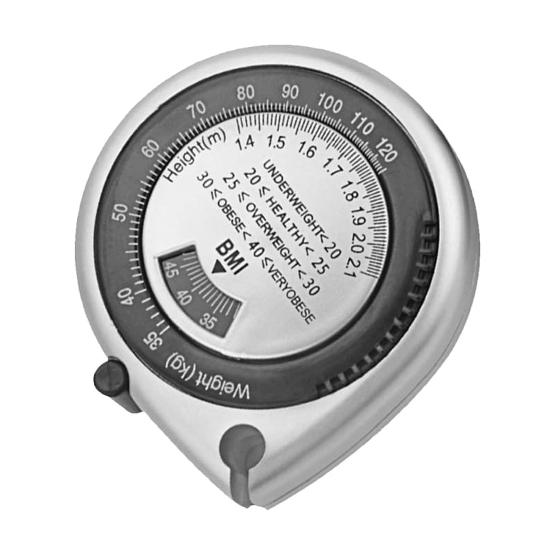 KOMBIUDA Bmi Maßband Körpermessgerät Retractable Taillenumfang Messband aus Abs PVC für Präzise Körperformmessung für Zuhause und Kliniken