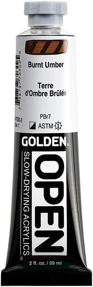 Golden Artist Colors OPEN ACR BURNT UMBER 2oz