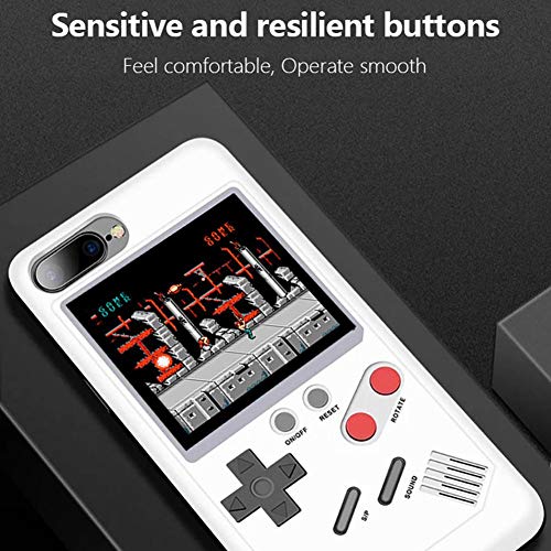 Goglor Gameboy Case for iPhone,Retro 3D Gameboy Design with 36 Small Games,Game Console iPhone Case,Color Screen,Silicone Cover Case for iPhone X/XS/XR/Xs MAX,iPhone 6/7/8,iPhone 6Plus/7Plus/8Plus