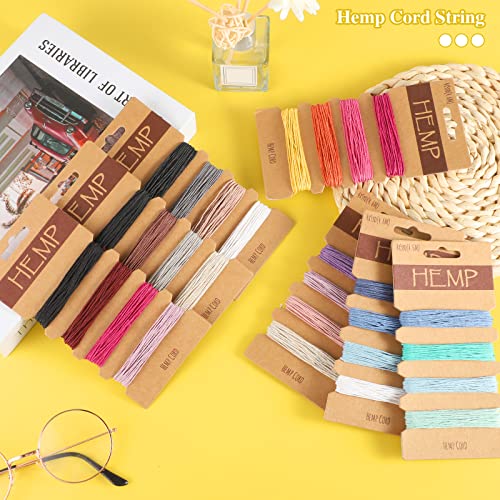 32 Colors 160 Yards Thread Cord Multi-Color Flax String Cord, Natural Twine Cord Rope String For Handmade Craft Bracelets Keychains Making Accessories #TOP2