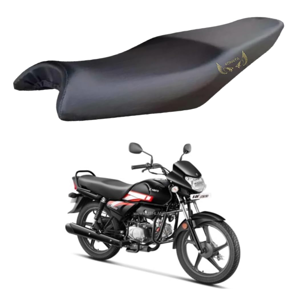 KONAYA HF 100 Seat Cover Protect from Rust and Dust, PU Leather Waterproof Durable HF 100 Bike Seat Cover (Black)-image-18