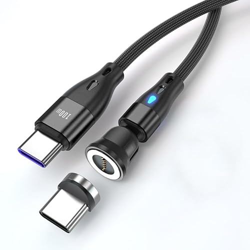 BITHAI PD 100W USB C 3.3FT 360° Data Transfer Magnetic Fast Charging Cable for Type C Phones