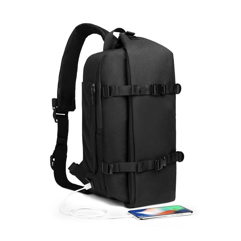 Bolso cruzado multifuncional para hombre con compartimentos de seguridad 7