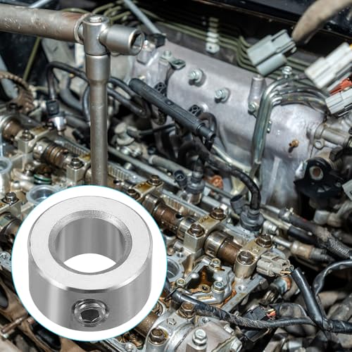 PATIKIL 14mm Tiefenanschlagringe Stellringe, 304 Edelstahl Tiefenanschlag für Bohrer Klemmring 25mm OD Fahrwerk Stopper mit M6 Einzelner Gewindestift Bohrtiefenbegrenzer für Locator