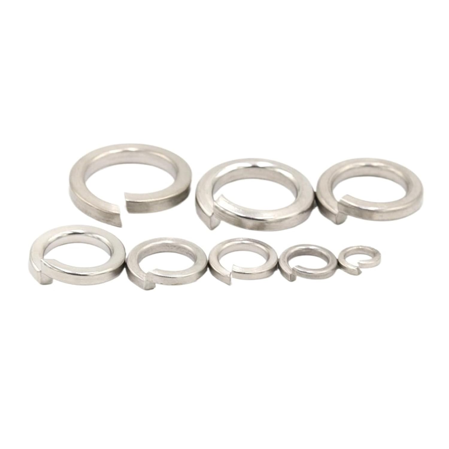 Spring Lock Washers 10/50/ 100pcs Spring Split Lock Washer Elastic Gasket M1.6 M2 M2.5 M3 M4 M5 M6 M8 M10 M12 M16 M24 M27 M30 A2 Stainless Steel(M18,100Pcs)