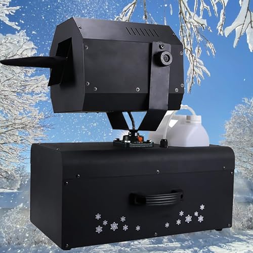 Máquina de nieve comercial de 2000 W, con tanque de aceite de 5 L, cobertura de 50 m2 y distancia de pulverización de 10 a 15 m, ángulo ajustable de 0 a 90°, para fiestas de baile y espectáculos de bodas miniatura 1