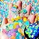 Voyyphixa 100 Stück Leuchtende Kieselsteine Kieselsteine für Aquarium Blumentopf Deko Steine Achat Kies Glow in The Dark Rocks für Aquarium Garten Pathway DIY Pflanzen Topf Dekorative (100PCS)