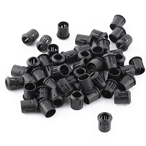 3mm 5mm 8mm 10mm LED Sockets, 50Pcs Lamp Socket Diode Holder Plastic Black Clamp/Holder Bezel Mount for Household (8mm)