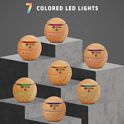 Tgtng Essential Oil Diffuser,Aromatherapy Diffuser,Air Humidifier,Ultrasonic Cool Mist Air Diffuser With Low Noise Design, Led Light In 7 Colors, Housewarming Gift For New Homes #TOP6