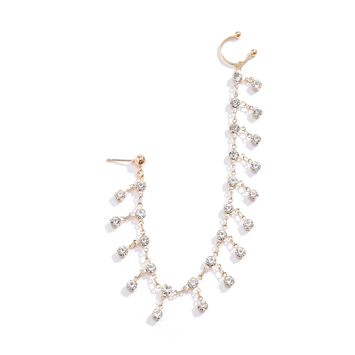 QUECY® Rhinestone Tassels Nose Chain with Metal Non Piercing Nose Clip for Women - Golden (B0CPHW9Y87) Amazon Price History, Amazon Price Tracker
