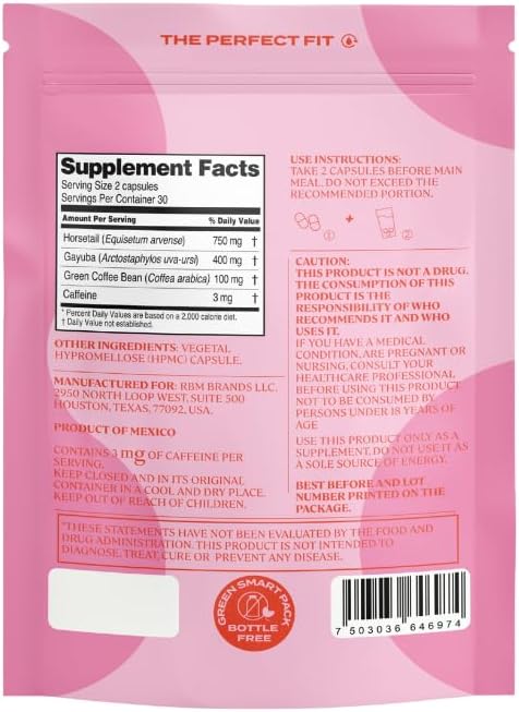 Diuren - Diuretic Capsules with Caffeine, Horsetail Herb and Uva Ursi - 60 Capsules with Natural Extracts - Horsetail Supplement - Best Diuretics for Water Retention - Image 2