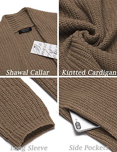 COOFANDY Mens Shawl Collar Long Cardigan Knit Ruffle Fashion Sweater Drape Cape4