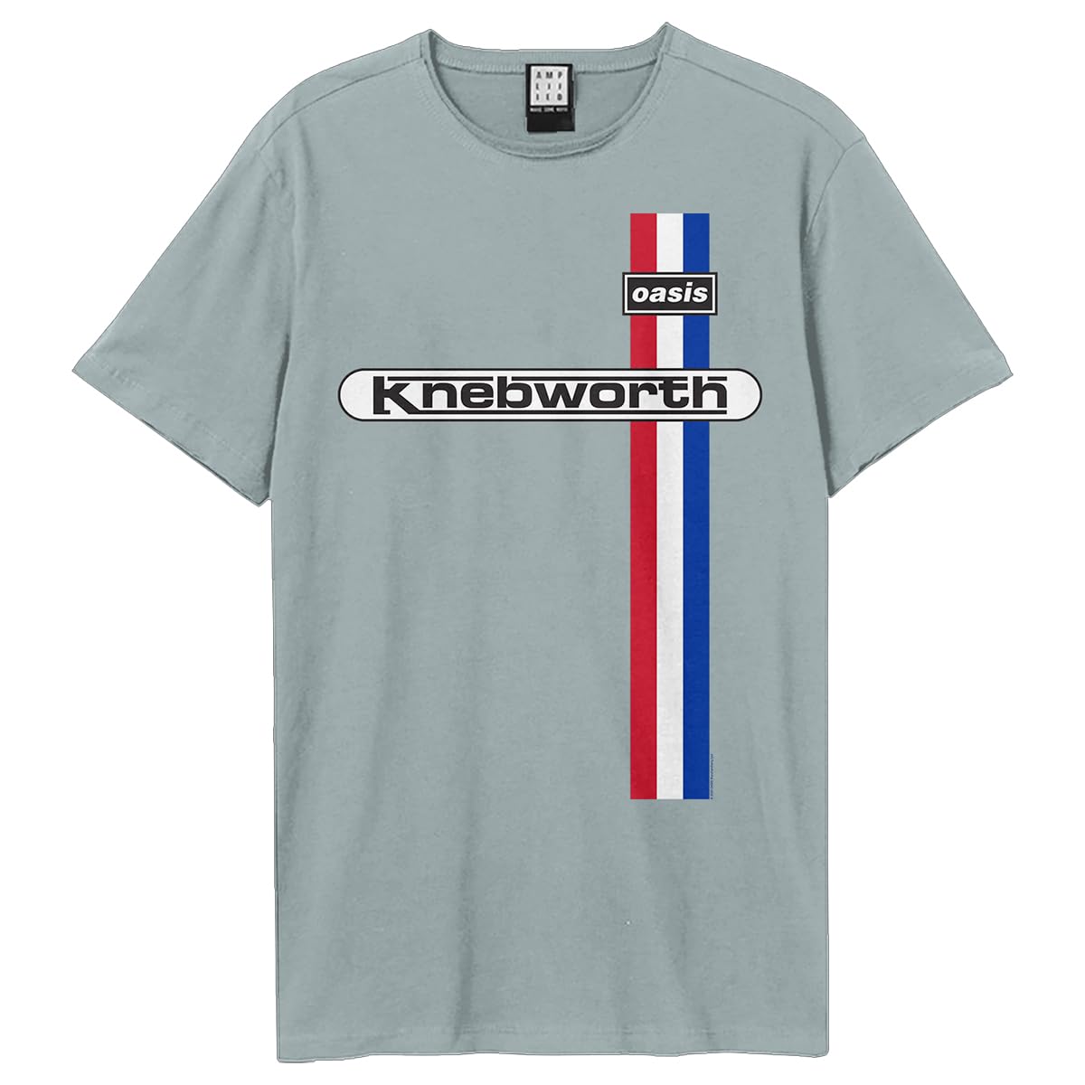 Amplified Men's Strange Blue Unisex Adult Knebworth Oasis T-Shirt (L) (Strange Blue)