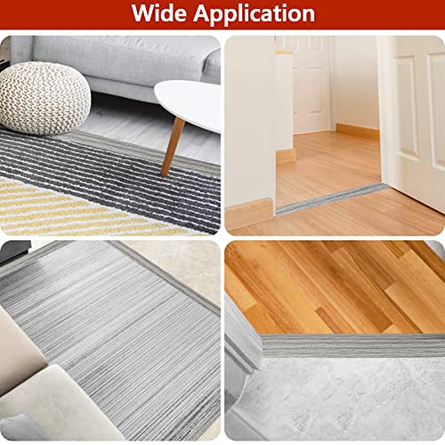 10Ft Floor Transition Strip Self Adhesive Carpet To Tile Floor Edging Trim Pvc Threshold Strips, Peel And Stick Floor Joining Strip Suitable For Threshold Height Less Than 5Mm(Gray Wood Grain) #TOP5
