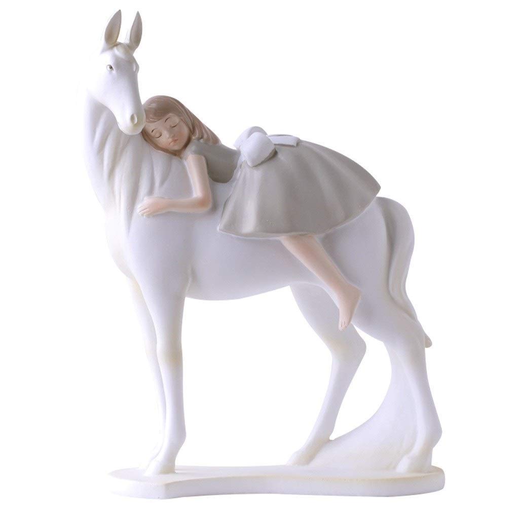Décoration créative fille et cheval : ornements de table pour chambre d'enfants