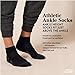 Amazon Essentials Men's Athletic Ankle Socks, Cushioned with Arch Support, Moisture Wicking, 6 Pairs, Black, 8-12