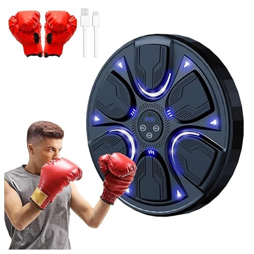 Forte E Durevole: La Macchina per Allenamento Musicale Da Boxe è Realizzata in Abs E Pelle PU, Con Una Superficie Elegante, Facile Da Pulire E Pratica.Protegge Le Mani Dagli Infortuni.