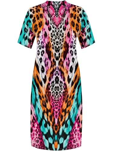 Image of PinkPatty Women's Oversize V Neck Short Sleeve Maxi Dress with Pockets