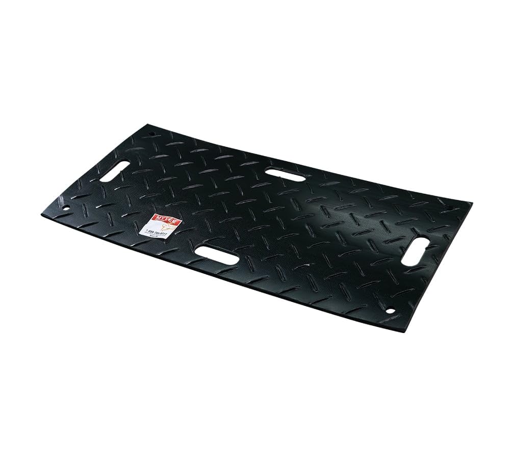 Mytee Products 2' x 4' Ground Protection Mats w/Double Sided Diamond Plated Tread Design - High Density Polyethylene Mat, Easily Supports 60 Ton Loads on Lawns, Dirt, and Any Other Areas