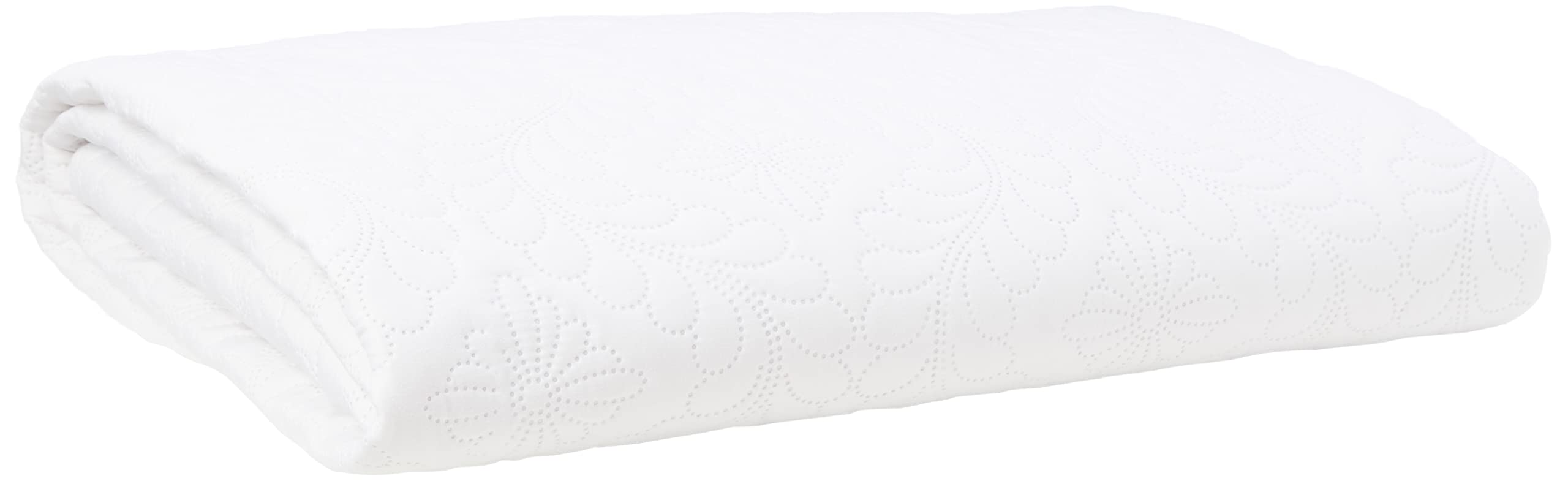 Serene - White Damask Embroidery Bedspread (230cm X 200cm) - Soft Touch - Microfibre - Embossed Quilted Bedspreads in White - White Blanket/Bed Cover for Bed - Gianna Collection