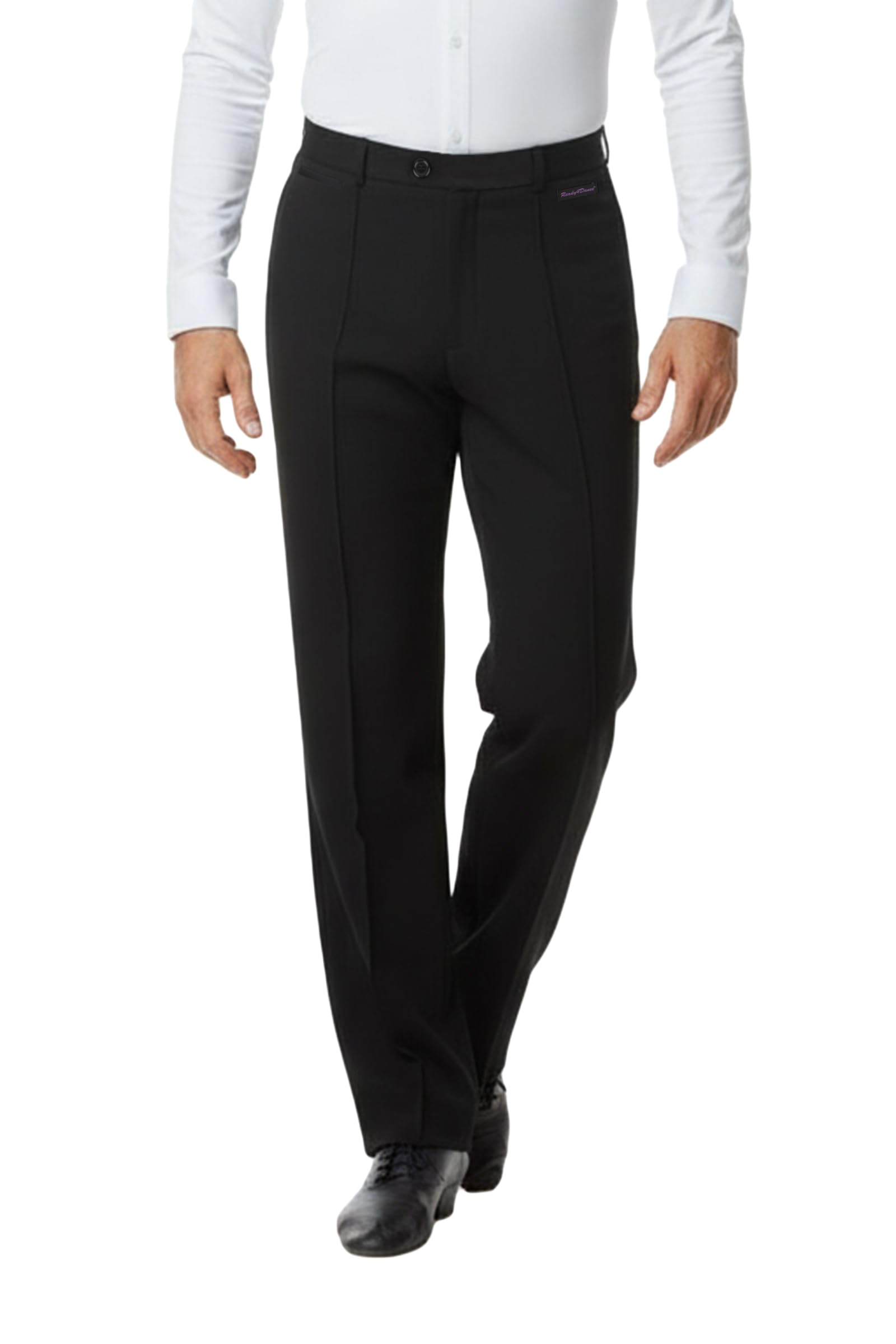 Pantalon homme Slim Fit en tissu technique pour danse de salon, danse standard et danse latino-américaine, avec surpiqûre centrale et poche