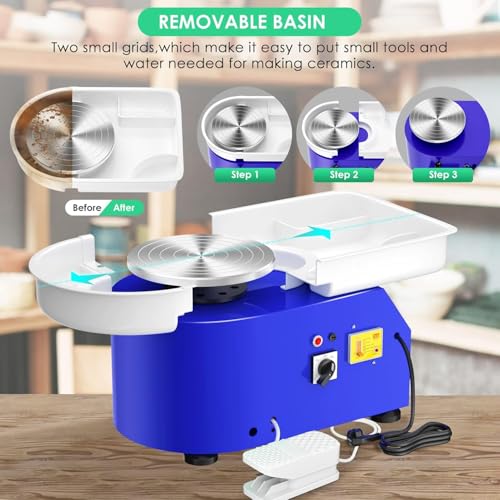 Roue de poterie électrique stable pour réussir vos centrages sans vibrations