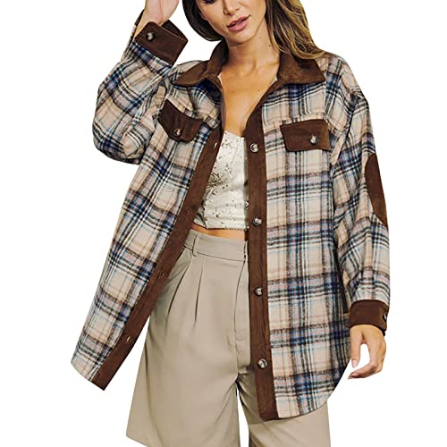 Manteau deluxe à carreaux en peluche pour femme : l'élégance d'une coupe premium