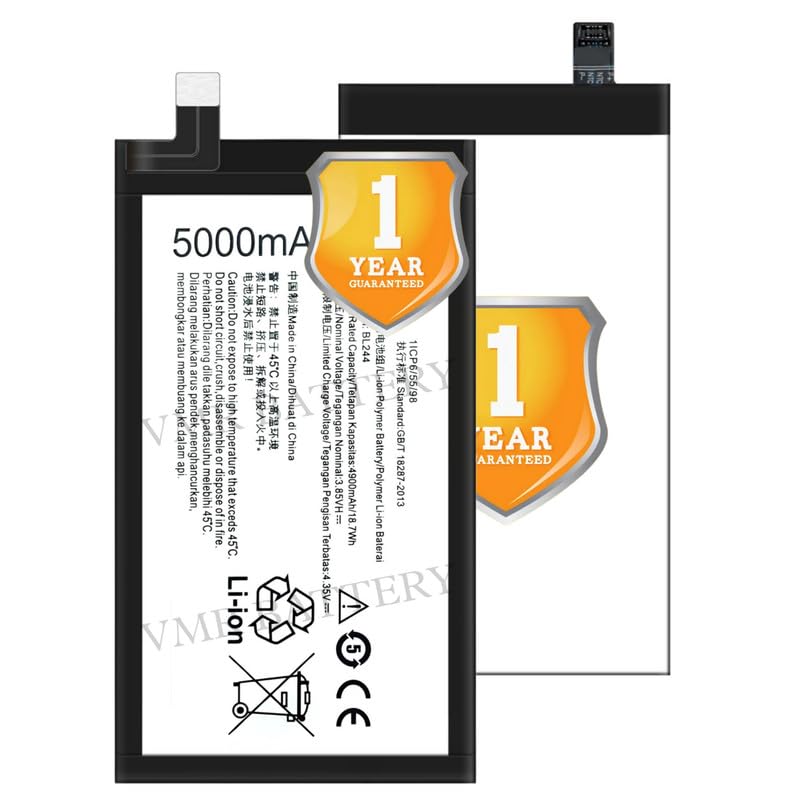 Image of Original BL244 Battery Compatible for Lenovo Vibe P1 (P1c58, P1a41) | Lenovo Vibe P1 Pro | Lenovo Vibe P1 Turbo (P1a42, P1c72) - (5000mAh) - 1 Year Warranty