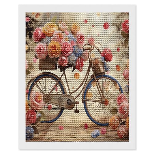 Peinture diamant fleur et vélo VstaDank, le cadeau idéal de loisir créatif pour adulte