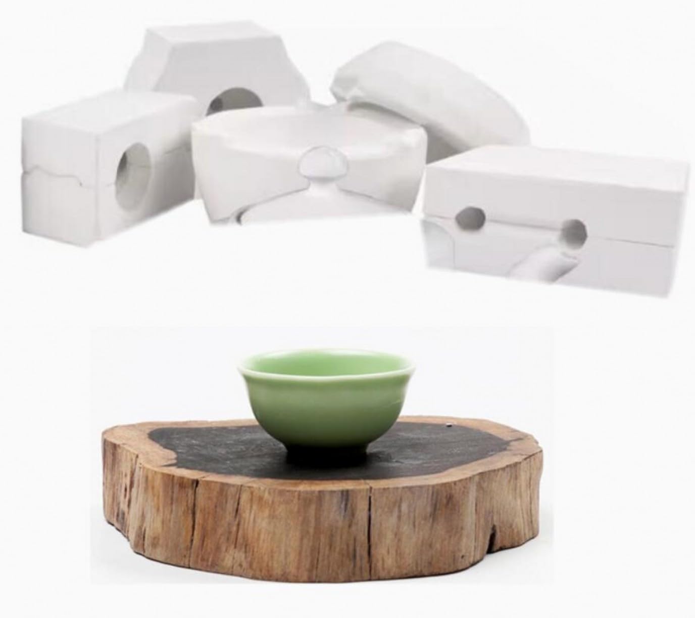 1 zestaw narzędzi garncarskich ceramiczne formy do formowania formy gipsowe DIY ręcznie robione artykuły dekoracyjne do domu -mini pojemnik na kubek do herbaty