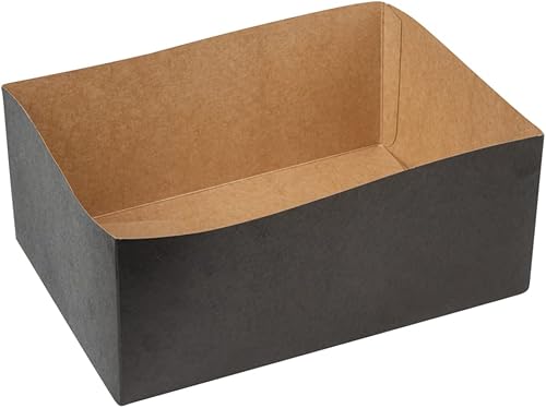 Miniatura 2 de Restaurantware Bio Tek - Bandejas de hamburguesas de 8.4 x 6 x 3.5 pulgadas, 100 bandejas de papel desechables para alimentos, bandejas de papel