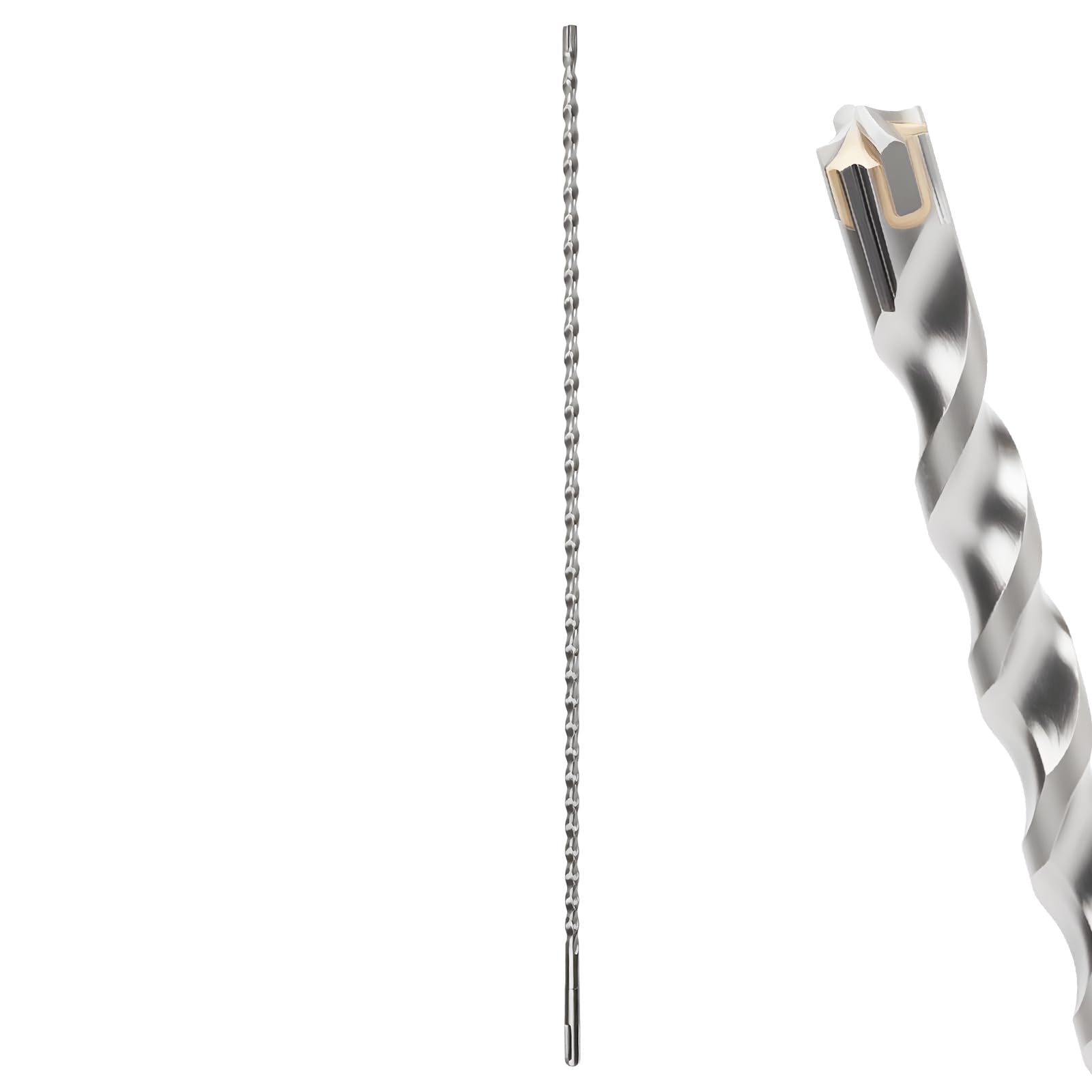 MOXPIFY 10mm Masonry Drill Bit 600mm Long, Hammer SDS Drill Bit for Reinforced Concrete, Brick Walls, SDS Plus Shank (10mm x 600mm) — image 1