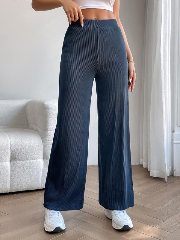 Image of DTR FASHION Women's Stretchable Solid Lining Cotton Blend Casual Trouser