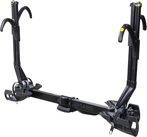 Saris SuperClamp EX - Soporte de enganche para 2 bicicletas, plataforma ligera para automóvil, SUV, camión, diseño inclinable, sujeción segura de la