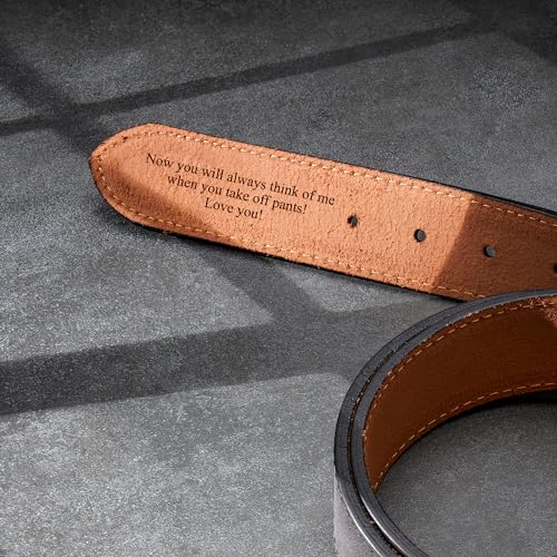 Awesometik Everyday Casual Jean Belts. 100% European Full Grain Real Leather, Classic Mens Belts Leather3