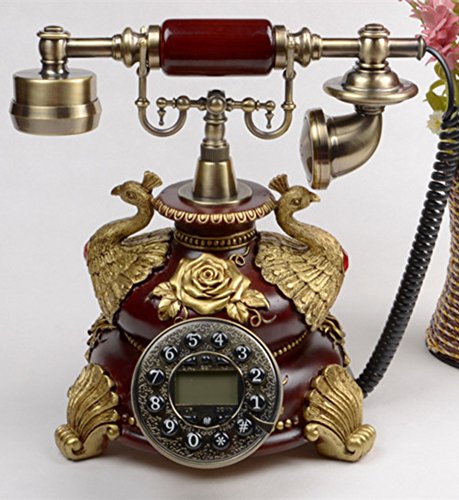 Téléphone ancien marron rétro une idée cadeau de bureau idéale