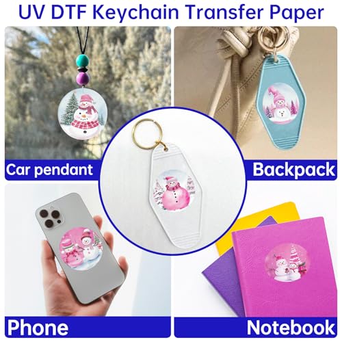 Image of 48 Pcs UV DTF Stickers Christmas Snowman Sticker for Keychains