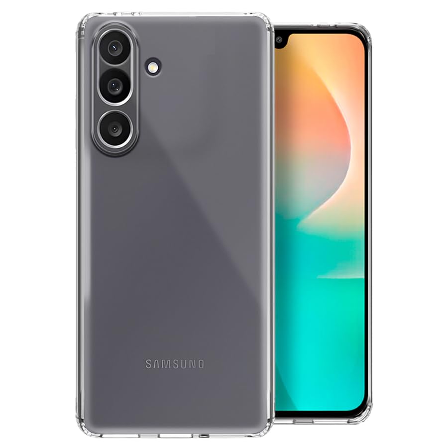 Image of Fashionury Crystal Clear Case for Samsung Galaxy M36 5G | Yellowing Resistance | Transparent TPU Silicone | Raised Camera Lips | Slim Transparent Cover