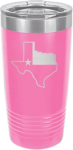 Miniatura 10 de Rogue River Tactical Funny Texas Flag - Taza de viaje de acero inoxidable de 20 onzas con tapa aislada al vacío para caliente o frío (negro)