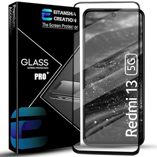 EITANSHA CREATION For Redmi 13 5G / Poco M6 Pro 5G / Redmi 12 5G /4G Tempered glass screen protectors with Full Edge Protection and Easy Installation...
