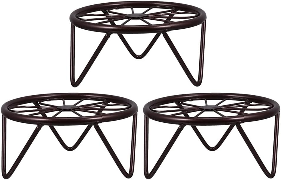 3pcs Potted Plant Stand Indoor Iron Flowerpot Holder Decorative