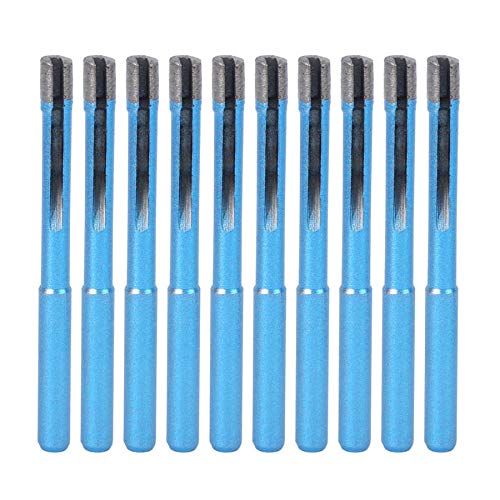 Broca de diamante para perforar mármol, granito, baldosas cerámicas y vidrio, 10 unidades, diámetro 6 mm, longitud 73 mm