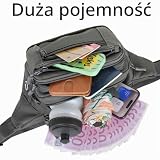 Torba na brzuch, saszetka biodrowa z przedłużonym paskiem o długości 30 cm, uniseks, nowoczesna torba na ramię, torba na telefon komórkowy do aktywności na świeżym powietrzu, podróży, wędrówek