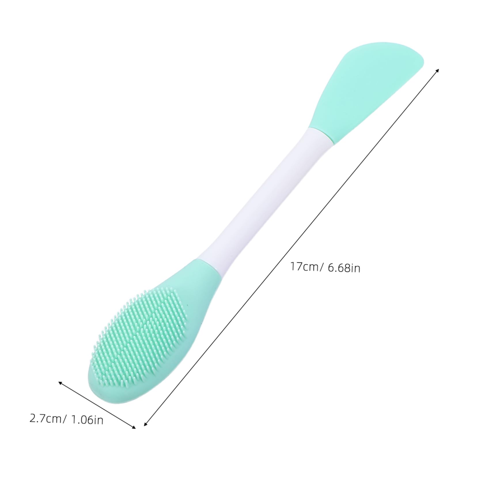 Healeved 3PCS Silicone Facial Brush Mint Green Pink Purple Dual Head Face Cleansing Tool for Gentle Skin Care Comfortable Skin Friendly Design