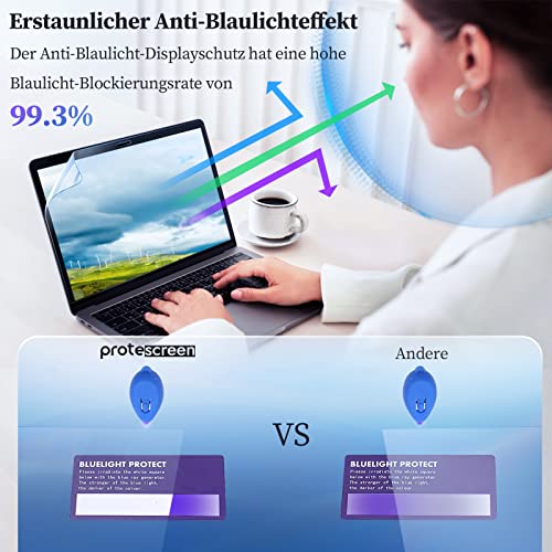 Protescreen 2 Stück Blaulichtfilter Displayschutzfolie für 14 Zoll 16:9-Seitenverhältnis Laptop Bildschirm - Image 2