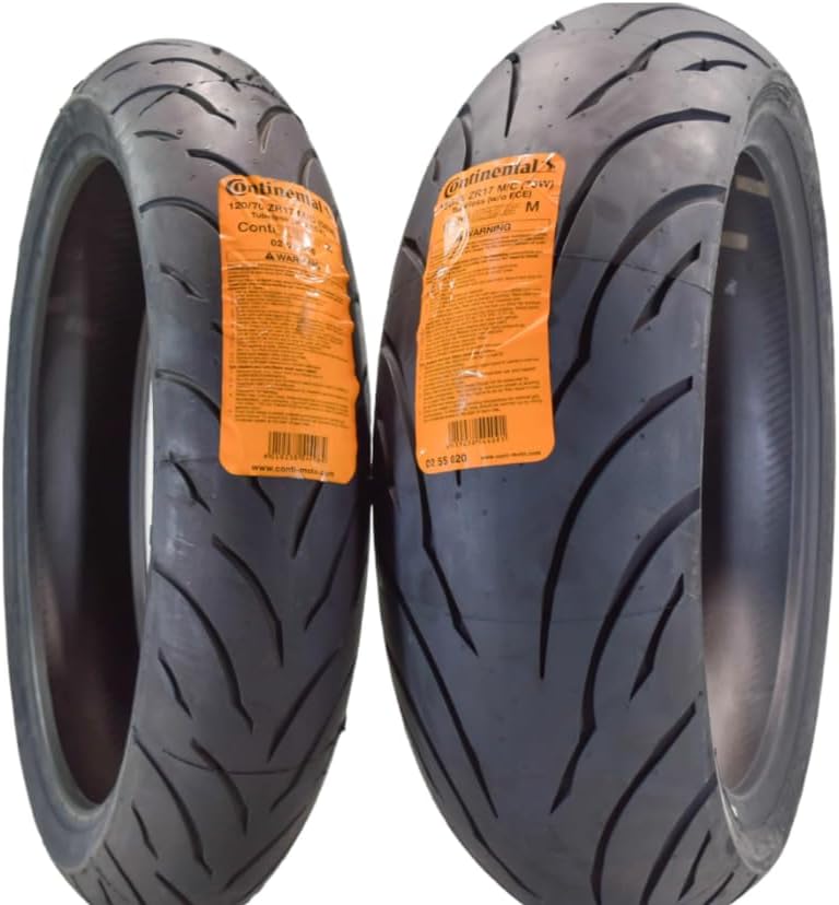 Conti Motion 120/70ZR17 Front and 180/55ZR17 Rear Sport Touring Motorcycle Tires (2 Pack) 120/70-17 180/55-17