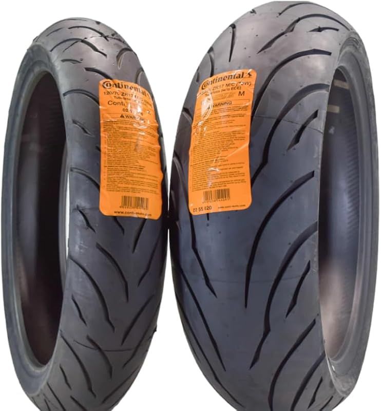 Conti Motion 120/70ZR17 Front and 180/55ZR17 Rear Sport Touring Motorcycle Tires (2 Pack) 120/70-17 180/55-17