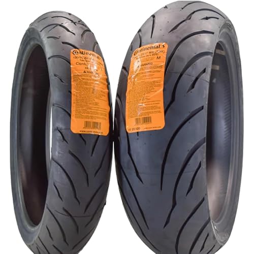 Continental Conti Motion 120/70ZR17 Front and 180/55ZR17 Rear Sport Touring Motorcycle Tires (2 Pack) 120/70-17 180/55-17