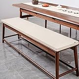 SXROMDA Customize Bench Cushion, Furniture Cushion, High Density Memory Foam, Linen Washable, Non-Slip Bench Pad for Shoe Bench Rack, Window, Piano, Dining (Custom Size, Off White)