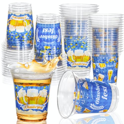 48 Pack Oktoberfest Party Decorations Cups -14OZ Disposable Oktoberfest Plastic